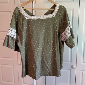 Maeve Venezia textured lace top